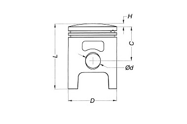 Tłok Ktm Sx 09-16 Husqvarna Tc 50 17-18 39 Tłok Ktm Sx 09-16 Husqvarna Tc 50 17-18 39 - obrazek 2