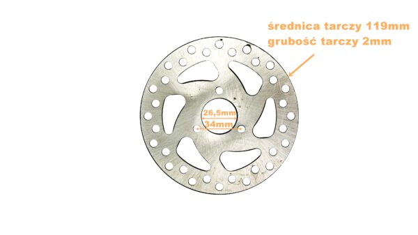 Tarcza Hamulca Przód Tył Pocket Bike 2szt Typ2 MotoGeneric - obrazek 2