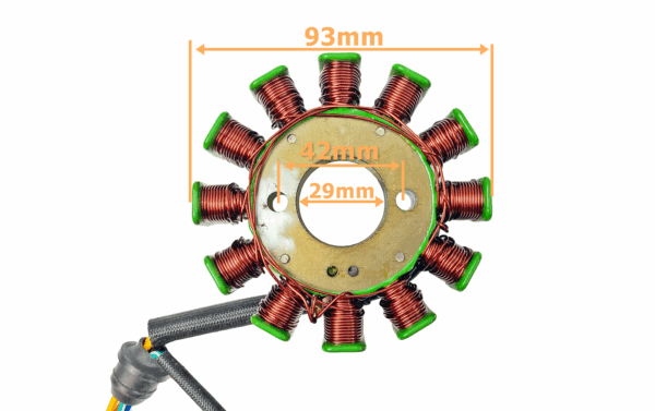 Cewki Iskrownika 12 Zwojowe 5 Kabli Cb200/250cc Cg200/250 Zs 169fmm 93mm MotoGeneric - obrazek 4