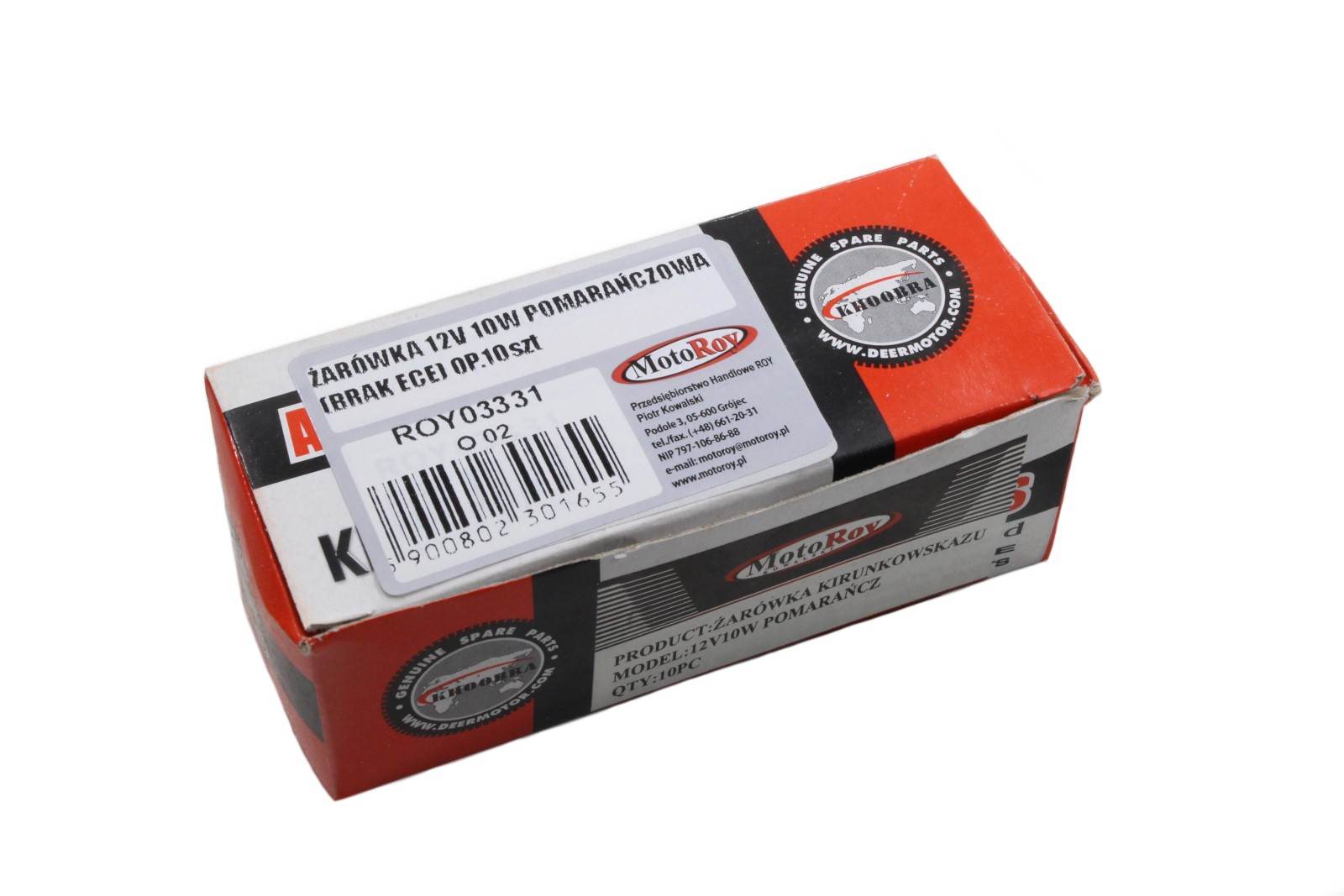 Żarówka 12v 10w pomarańczowa op 10 szt Żarówka 12v 10w pomarańczowa op 10 szt - obrazek 2