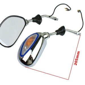 Lusterka m10 qy 196 chrom z kierunkowskazem kpl