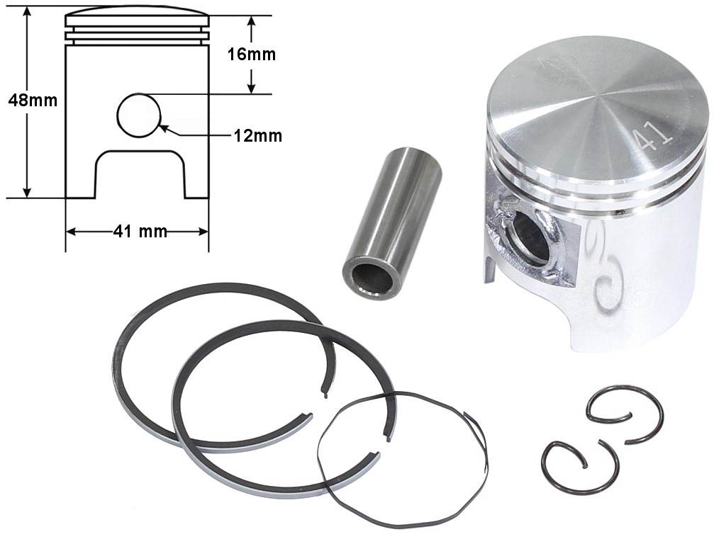 Tłok peugeot buxy air cool 50cc 41mm std