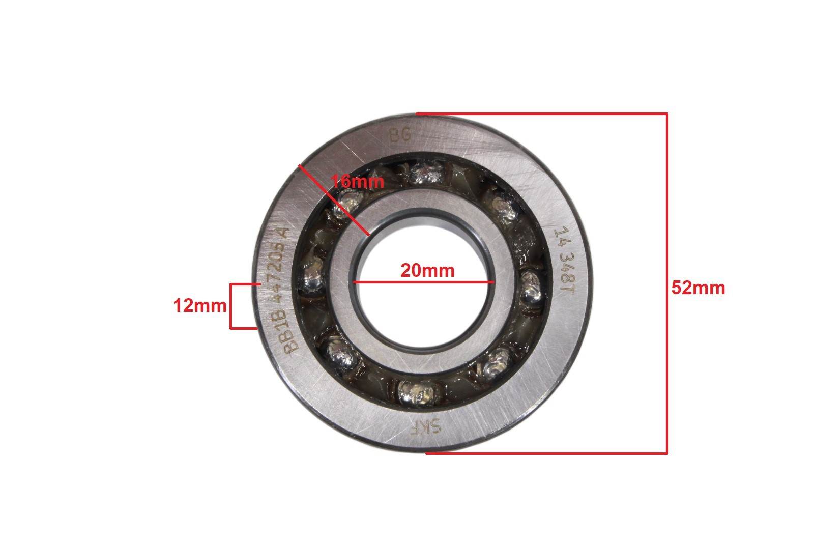 Zestaw łożysk wału korbowego aprilia derbi gilera piaggio 50cc 20x52x12 skf simeringi rms Zestaw łożysk wału korbowego aprilia derbi gilera piaggio 50cc 20x52x12 skf simeringi rms - obrazek 2