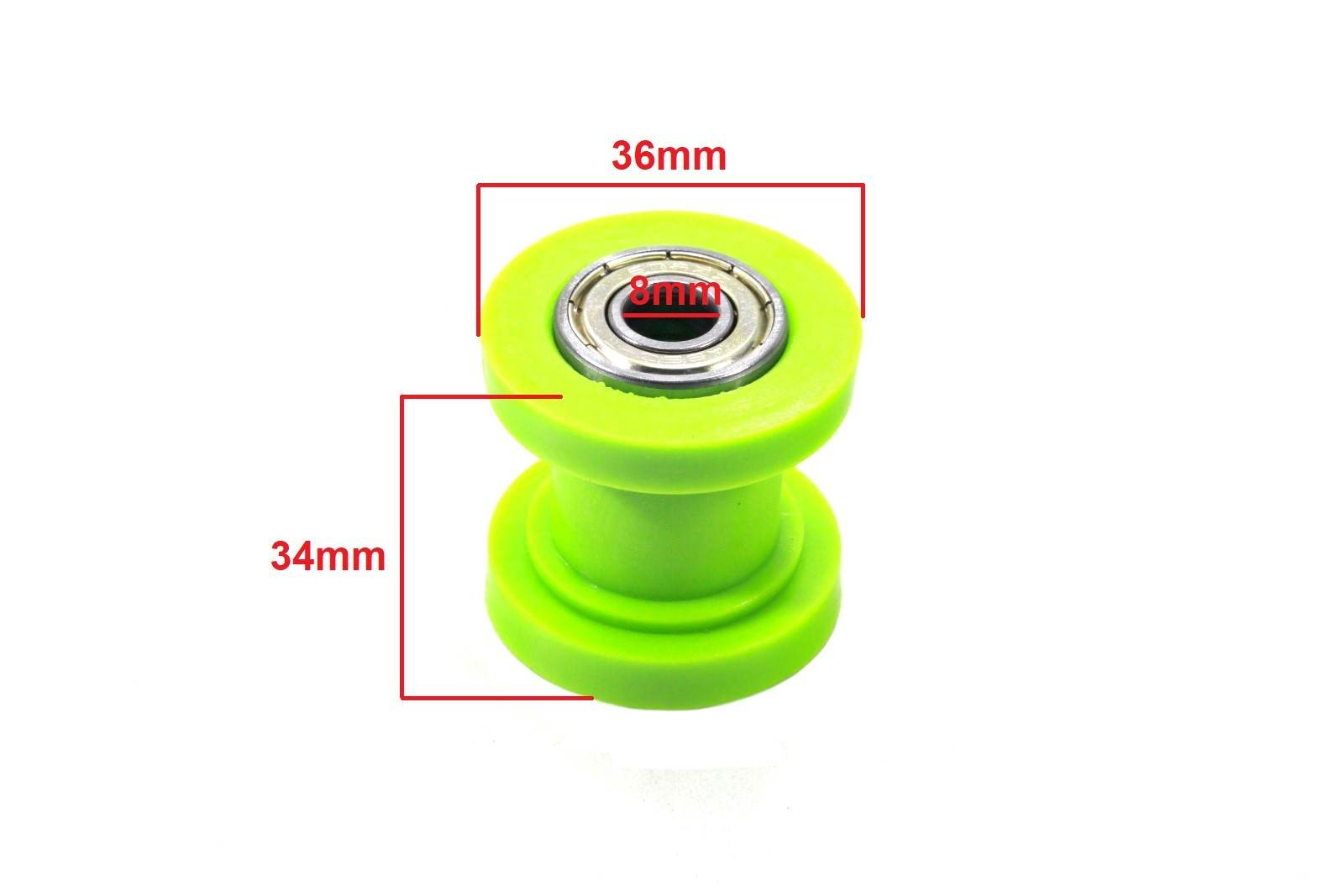 Rolka napinacza łańcucha napędowego 8mm zielona bri Rolka napinacza łańcucha napędowego 8mm zielona bri - obrazek 2