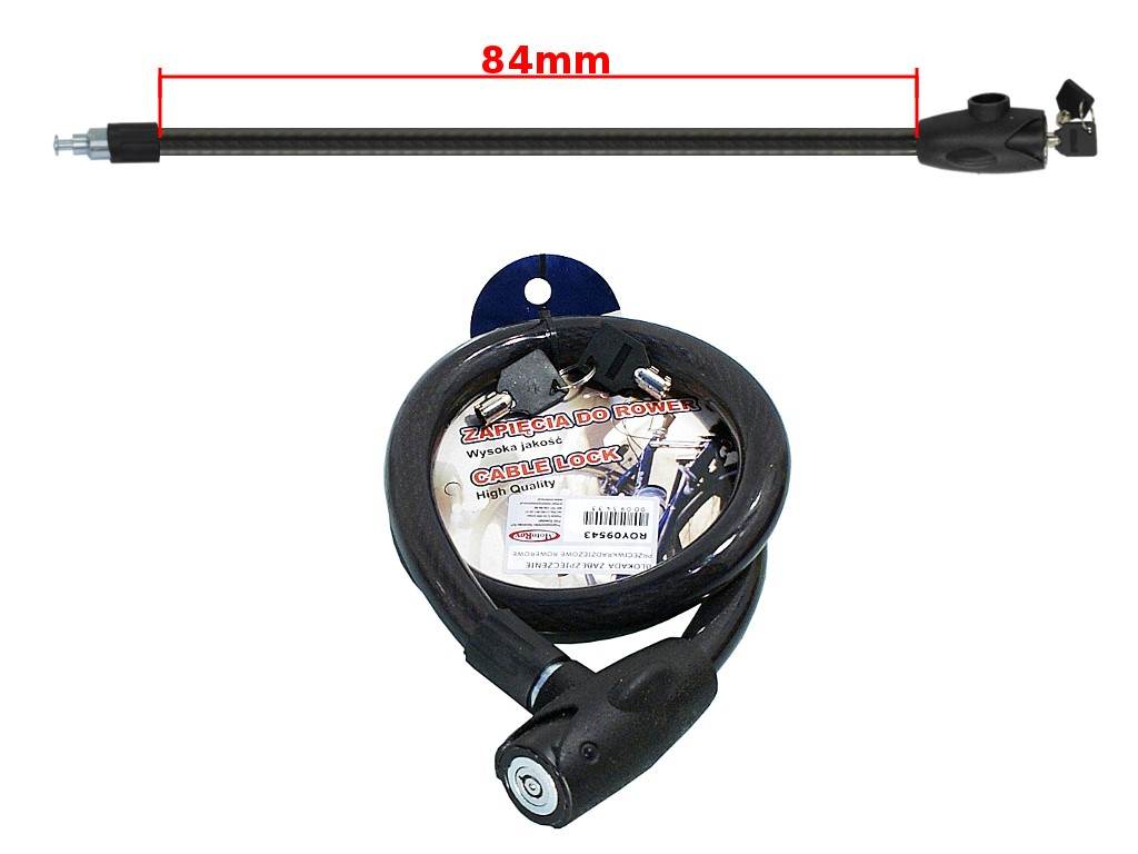 Blokada zabezpieczenie przeciwkradzieżowe 90cm czarne