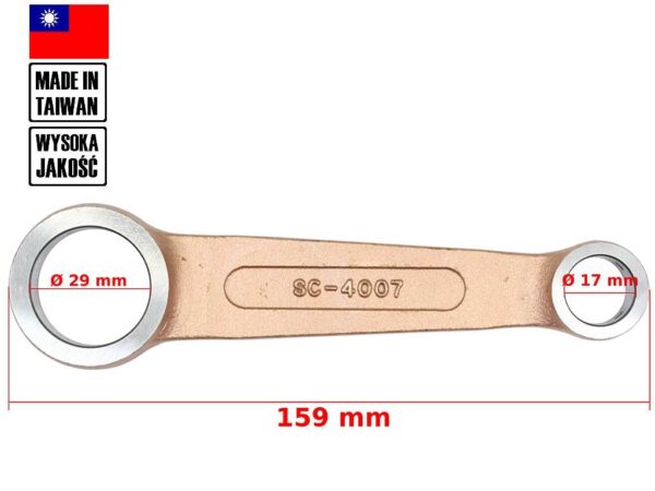 Korbowód wsk 125 czop 22mm duells kpl di - obrazek 2