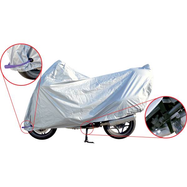 Pokrowiec motocyklowy rozmiar l 228x99x124cm rms