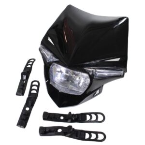 Lampa przód cross enduro z owiewką czarna sc