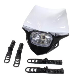 Lampa przód cross enduro z owiewką biała sc