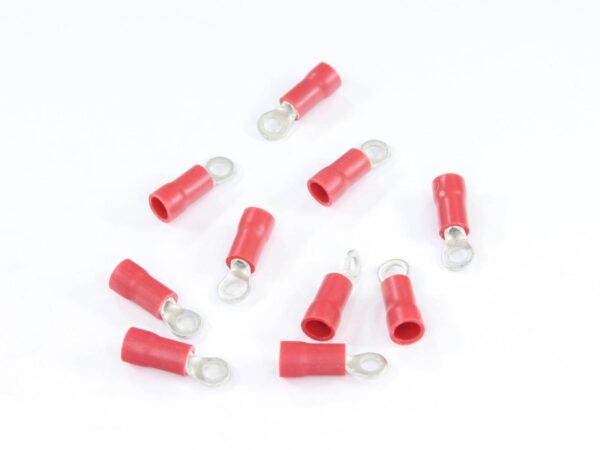 Konektor końcówka oczkowa m3 izolowana 3.7mm 0.5-1.0mm kpl 10szt