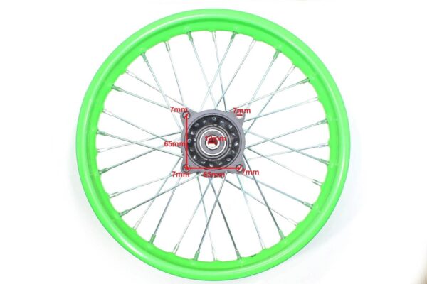 Felga koło tył 1,85/14'' cross 125 new green hb - obrazek 4