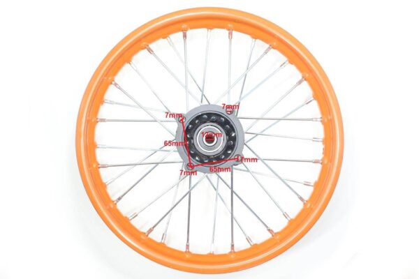 Felga koło tył 1,85/14'' cross 125 new orange hb - obrazek 4