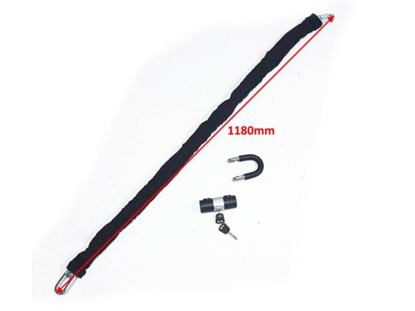 Blokada przeciwkradzieżowa łańcuch/kłódka 1.2m oxf-332 dł 10cm*10cm*1.2m ox - obrazek 3