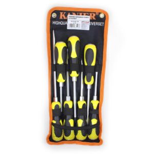 Śrubokręt krzyżakowy-płaski 7 sztuk kanier