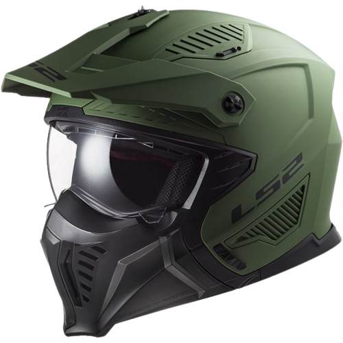 Kask ls2 of606 drifter solid matt mili green-06 s