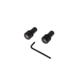 Końcówka kierownicy 14/26mm alum czarna ryflowana