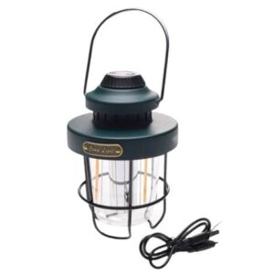 Lampa retro camping zielona