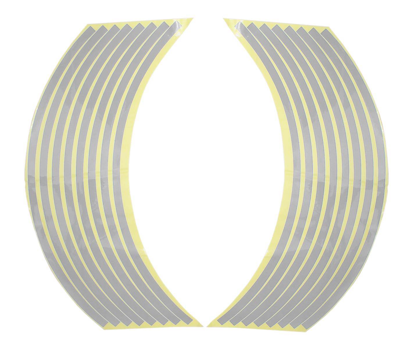 Naklejki odblaskowe na obręcze kół srebrne oxf-43621 kpl.ox