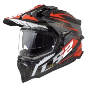 Kask ls2 mx701 explorer spire bl. Titan red-06 xl