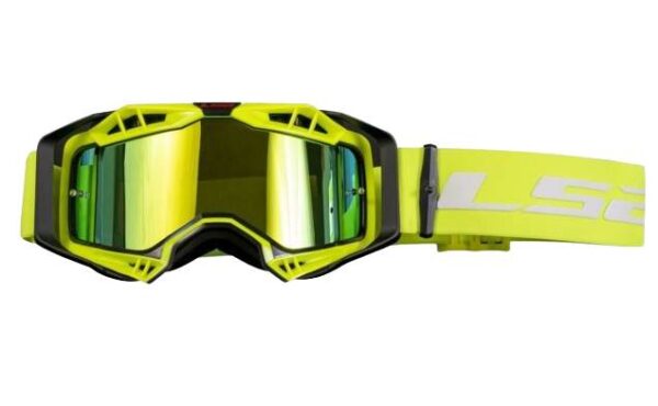Gogle ls2 aura pro czarno-żółte lustrzanka