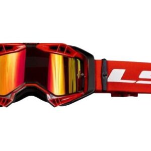 Gogle ls2 aura pro czarno-czerwone lustrzanka