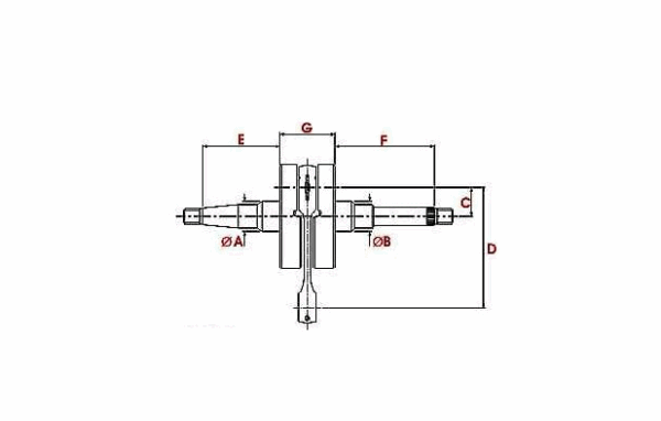 Wał Korbowy Tuningowy Minarelli Horizontal 50cc 2t - obrazek 2
