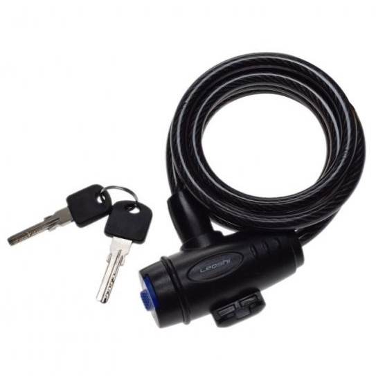 Zabezpieczenie linka spirala 8x1500 czarne leoshi