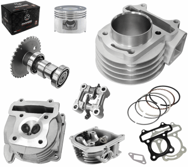 Cylinder i głowica 80cc skuter gy6bez zaworu recyrkulacji - obrazek 2