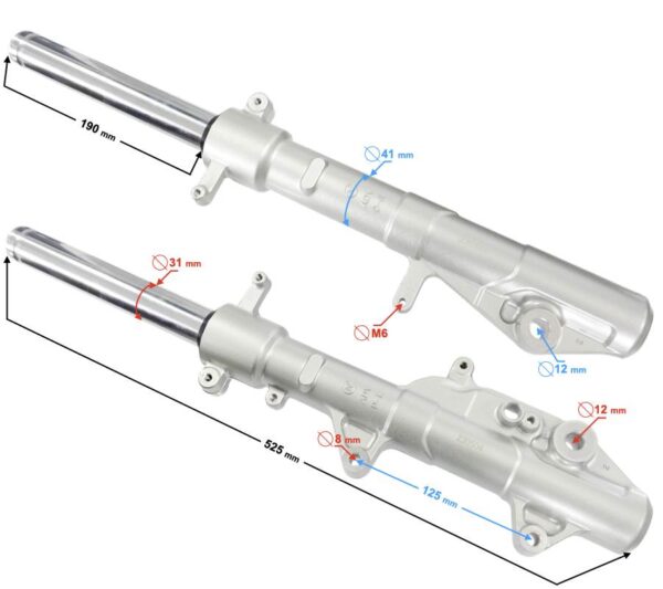 Amortyzatory przód x-trail 125