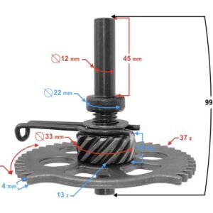 Bendix rozrusznika nożnego skuter 4t 125cc