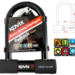 Kłódka u-lock z alarmem ktl14-150 czarna