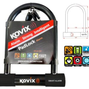 Kłódka u-lock z alarmem ktl16-210 czarna