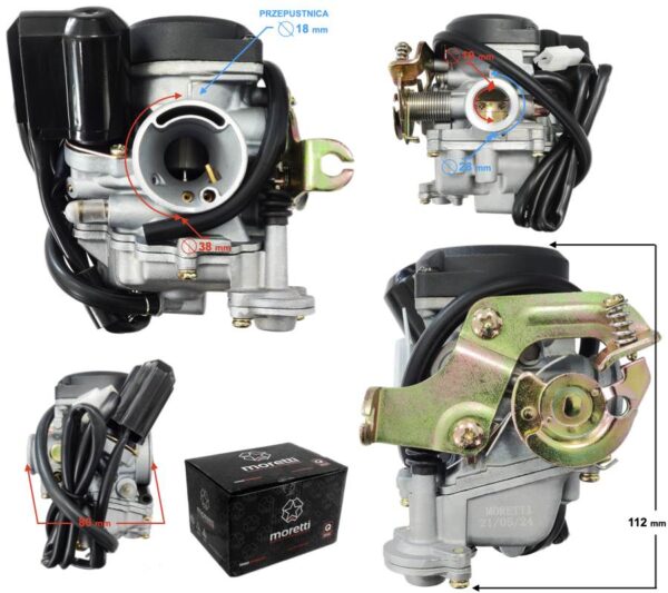 Gaźnik gy650cc 4tp.18 mmssanie automatyczneplastikowa pokrywa