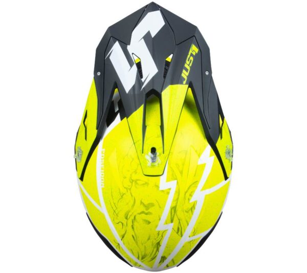 Kask just1 j39 poseidon black fluo yellow white matt s - obrazek 4