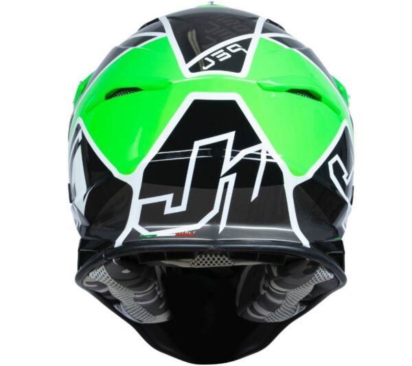 Kask just1 j39 thruster black green fluo white gloss xs - obrazek 5