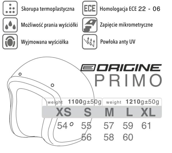 Kask origine primo solid matt black xl - obrazek 6