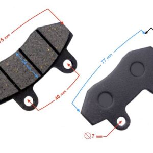 Klocki hamulcowe tylne komplet skuter b-max