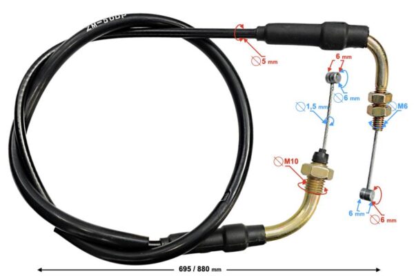 Linka gazu sprint/fighter/volcano 50 / euro 5
