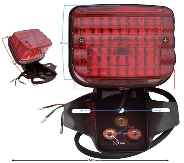 Lampa tylna ranger classic