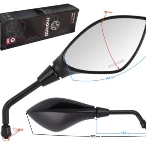 Lusterka r+r średnica gwintu 10mm mrt 1106 czarne z homologacją