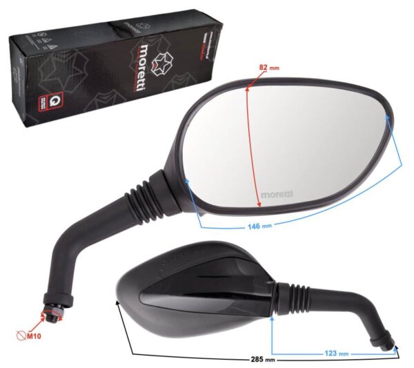 Lusterka r+r średnica gwintu 10mm skuter b-max z homologacją