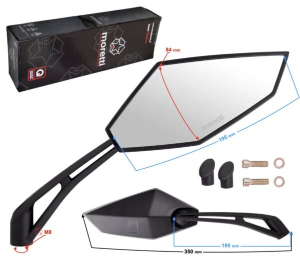 Lusterka l+r średnica gwintu 8mm skuter energy z homologacją