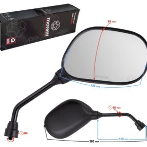 Lusterka skuter 21 r+r 8mm z homologacją