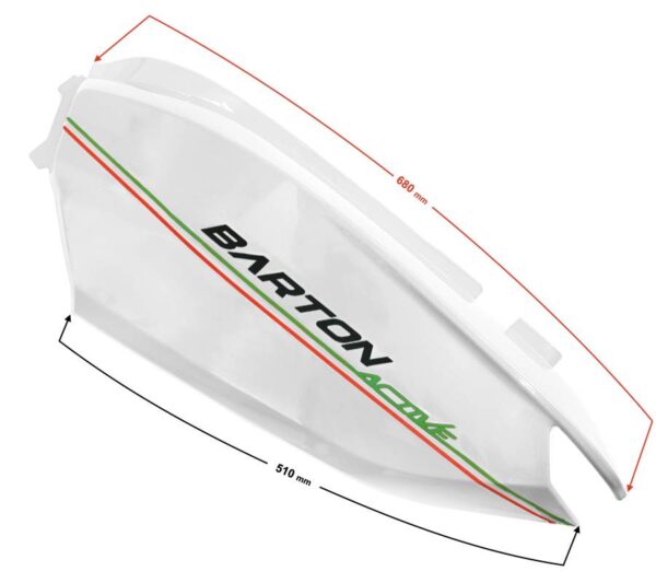 Obudowa tylna lewa cz tylna biała active 50cc euro 5