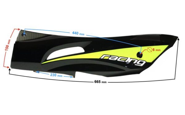 Obudowa progowa lewa zielona lakierowana falcon 125 2