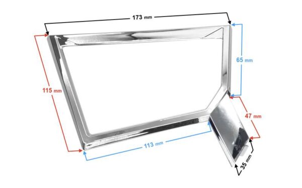 Dekor obudowy nóg 1/4 skuter e-max ramka chrom prawa