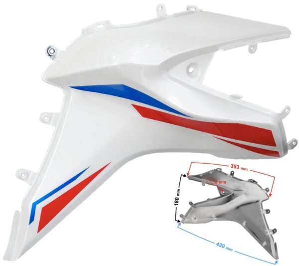 Obudowa baku prawa biała gt 125