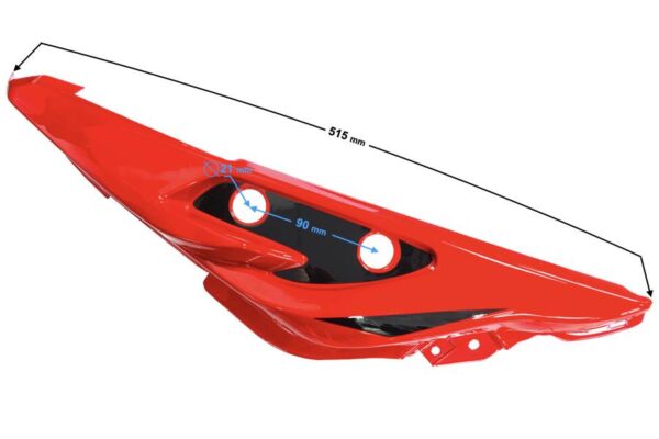 Obudowa tylna lewa czerwona gt 125