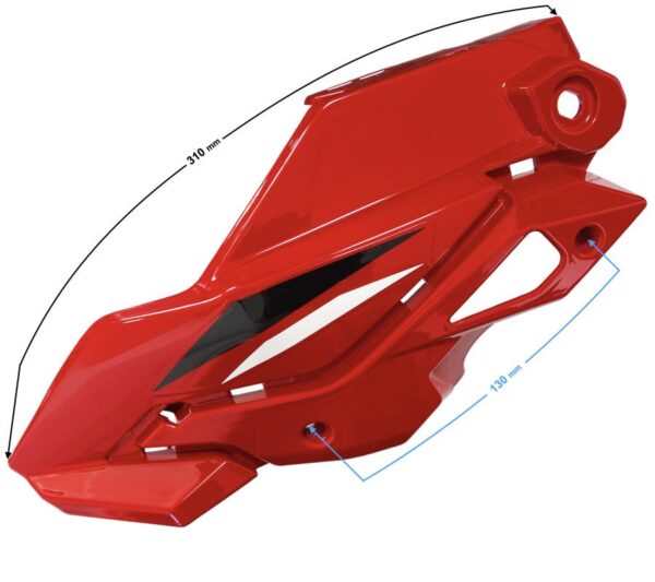 Obudowa reflektora lewa cz 1 czerwona gt 125