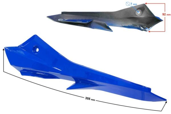 Obudowa reflektora lewa cz 3 niebieska gt 125